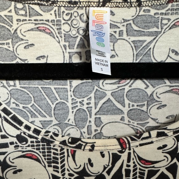 Lularoe Mickey Mouse Blouse Size S - Picture 6 of 6